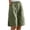 Army Green, variant on Bermuda Shorts for Women Wide Leg Cotton Linen Knee Length Summer Casual Long Shorts Loose High Waisted Short with Pockets(Red,XXL)