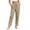 *Khaki, variant on ClodeEU Women's High Waist Linen Blend Pants with Drawstring,Casual Straight Leg Trousers with Pockets Army Green,Women's Plus L