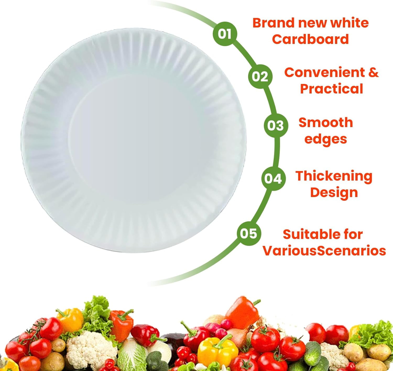 Paper Plate by Kitchen Essentials, 9" (Pack of 300)