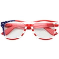 thumbnail image 2 of grinderPUNCH Clear Lens American Patriot Flag Glasses, Unisex - Stripes / Red, 2 of 2