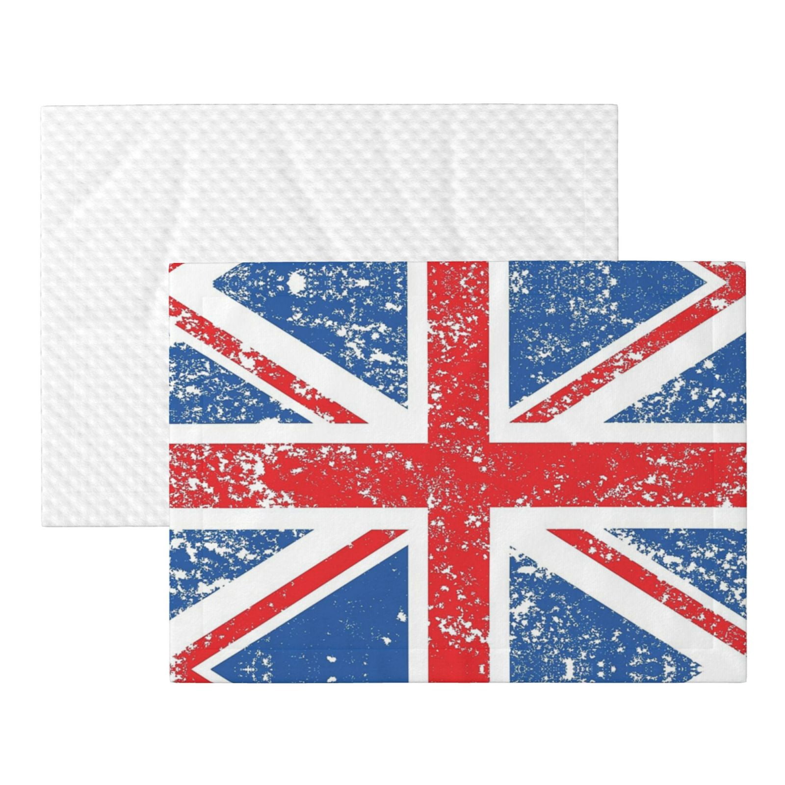 Flannel Throw Dog Blanket Retro Union-Jack Flag Soft Warm Print Pet Blankets for Small Dog Cat Puppy