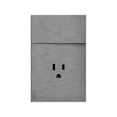 thumbnail image 1 of Placa Con 1 Apagador Y 1 Contacto Lucek Flat Pack 6 plateado, 1 of 4