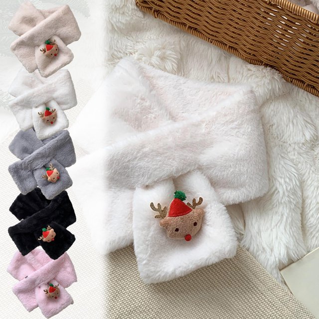 Ganfancp Navidad Bufanda de Cuello Grueso Bufanda de Invierno para Las Mujeres de Clima Frío Mujer Cuello Caliente Ofertas Flash Liquidación Navidad Engrosada Cálida Protección Del Cuello Imitación d