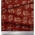 thumbnail image 2 of Soimoi Red Moss Georgette Fabric Berries Leaves Print Fabric by Yard 42 Inch Wide, 2 of 2