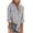 Gray, variant on XFLWAM Women's Striped Button Down Shirts Casual Long Sleeve Stylish V Neck Blouses Tops with Pockets Gray S