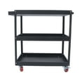 thumbnail image 3 of Miumaeov 3 Tier Rolling Tool Cart Industrial Service Cart Heavy Duty Steel Utility Cart Tool Organizer for Garage Warehouse & Repair Shop Black, 3 of 15