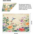 thumbnail image 5 of Spring Flower Hummingbird Placemats Set of 4, 12 X 18 Inch Washable Table Mats Seasonal Heat Resistant Kitchen Dining Party Decoration Place Mats, 5 of 5