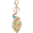thumbnail image 1 of Porte-clés Paon avec Strass pour Sacs Ou Sac à Main, Multicolore, 1 of 4
