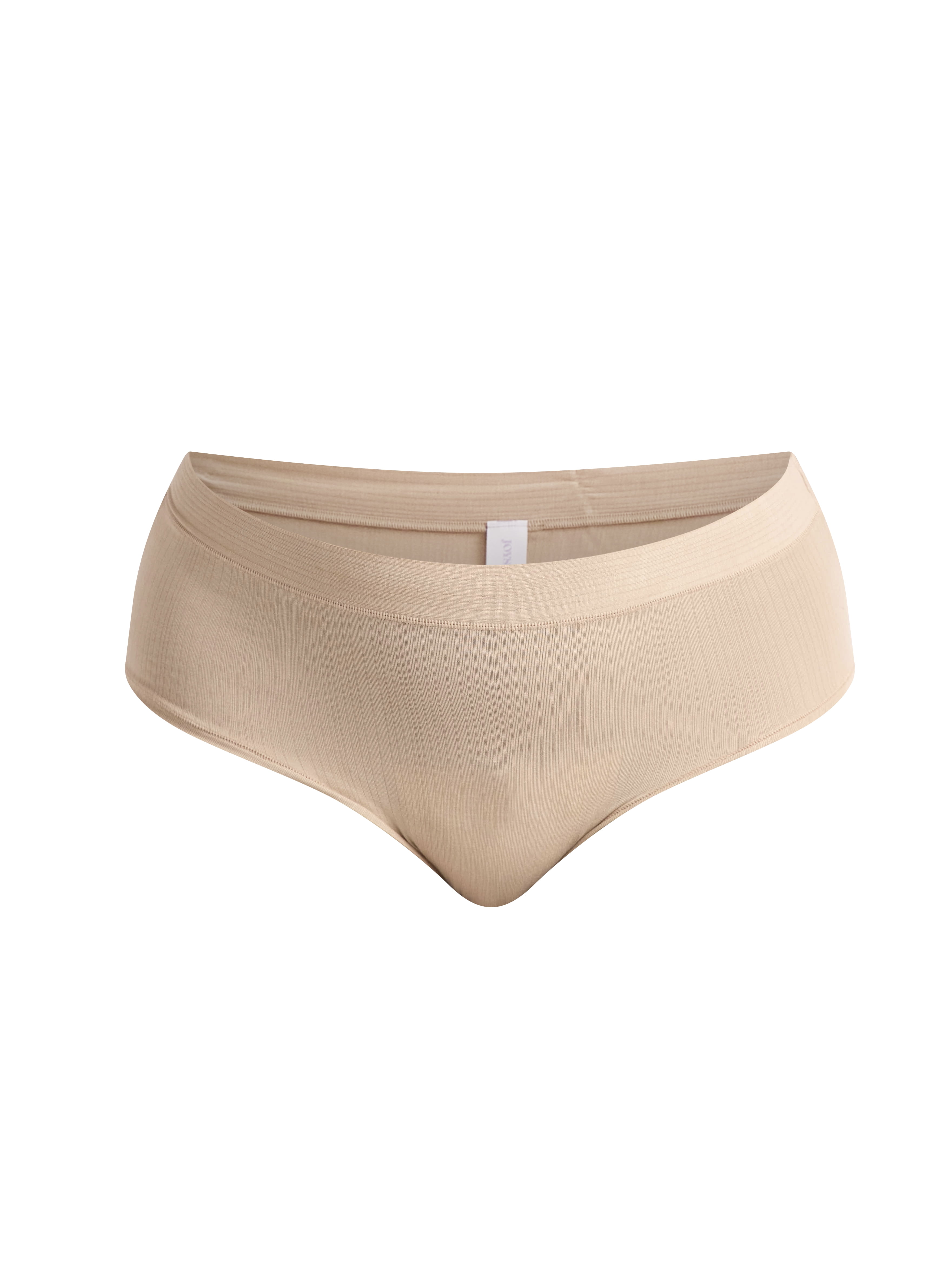 Joyspun Women's Ribbed Modal Hipster Panties, 3-Pack, Sizes XS to 3XL