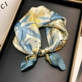 thumbnail image 6 of CAILDANL 100% Mulberry Silk Neck Scarf - 21'' x 21'' Lightweight Neckerchief - Women Men Small Square Digital Printed Scarves, 6 of 6
