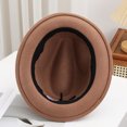 thumbnail image 2 of FREEBIRD99 Men's Wool Felt Trilby Hat Short Brim Fedora Hat - Light Brown, 2 of 2