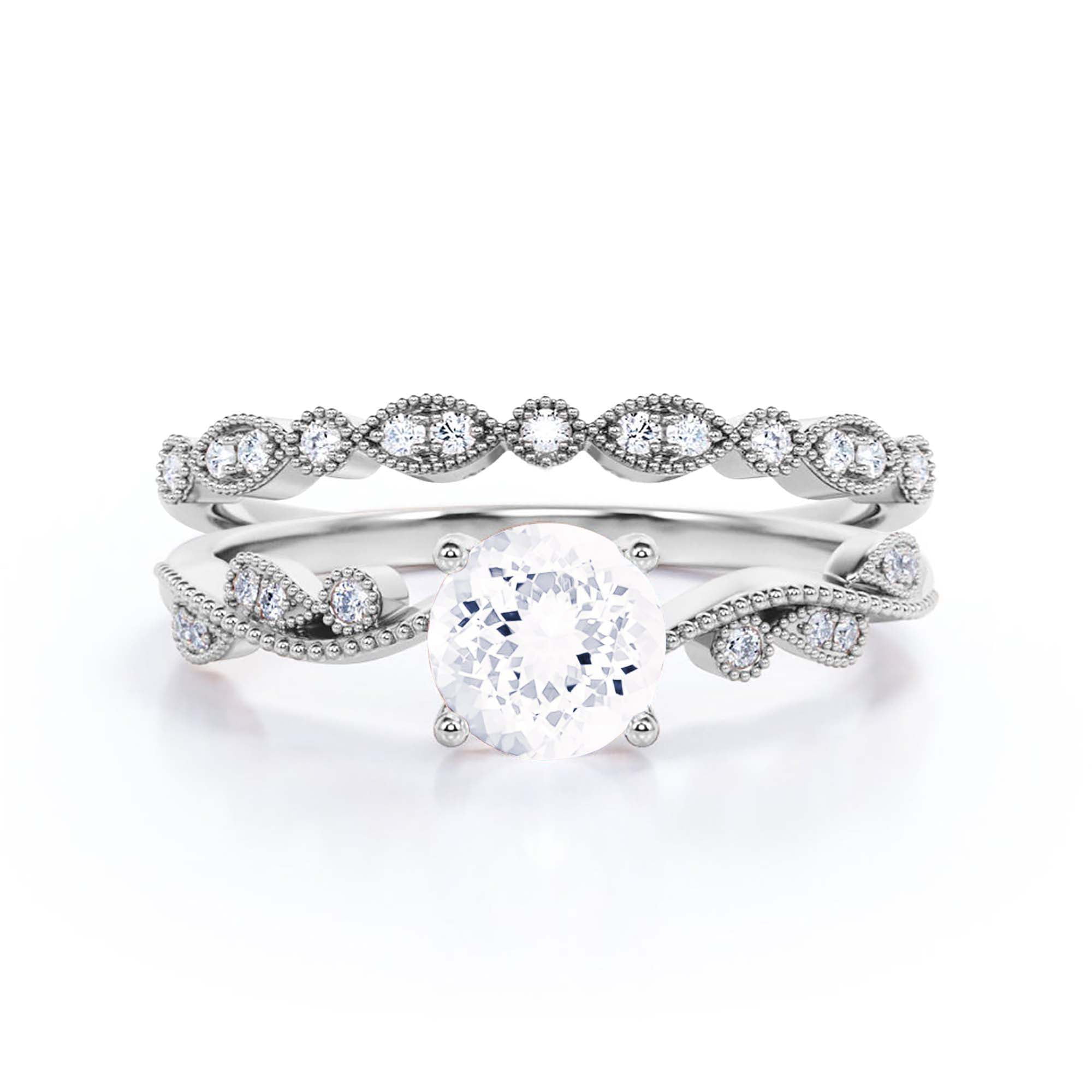 Dazzling Boho & hippie 1.75 Carat Round Cut Diamond Moissanite Classic