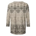 thumbnail image 4 of Wancir Womens Tops 3/4 Sleeve Shirts Round Neck Loose Casual Blouses Floral Print Tshirts, 4 of 5