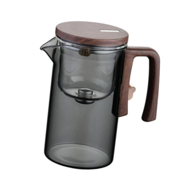 Transemion Théière en Verre avec Infuseur Bouilloire Multi-Usage pour Randonnée Cuisine Cam Transparent 720ml Gris 720ml