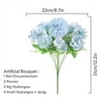 thumbnail image 6 of Spencer 2 Pack White Artificial Silk Peony and Hydrangea Mixed Flower Bouquet Real Touch Fake Flowers for Wedding Valentine's Day Party Festival Decor, 6 of 9