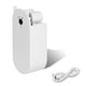 thumbnail image 4 of Ventilador Pequeño Escritorio Portátil Portátil USB Dual Cabeza Dual Power Power Fanders con batería de recarga para Aeroplano de Oficina Largo Viajes Blanco 3000 MA Methold HA012735-03B, 4 of 7