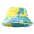 thumbnail image 3 of CYSFASHION Bucket Hats for Woman And Winter Styles For Ladies Tie Dyed Plush Bucket Hats. Thickened And Warm Fisherman Hats For Outdoor Use Yellow, 3 of 4