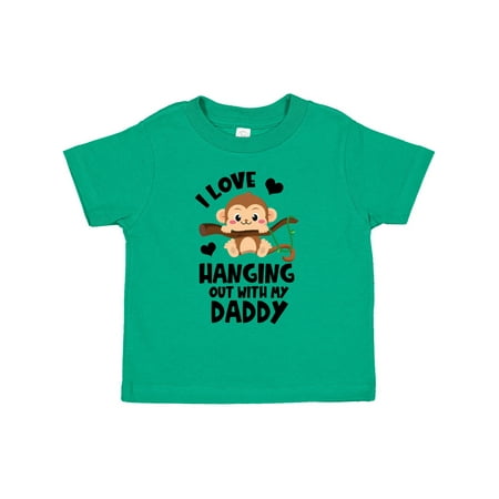 

Inktastic Monkey I Love Hanging out with My Daddy Boys or Girls Toddler T-Shirt