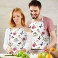 thumbnail image 3 of Pioneer Flower Floral Print Pattern Apron for Women and Men, Cotton Linen Waterproof with Pockets, Adjustable, 33x27 Inch for Kitchen, Gardening, BBQ, Salon, 3 of 6
