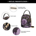 thumbnail image 4 of FORMRS Crossbody Bag for Women Quilted Travel Shoulder Cell Phone Purse with Chain Strap Handbag, Black Roses, 4 of 7