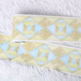 thumbnail image 2 of Bordes de papel tapiz autoadhesivos de patrón de rombos amarillos y azules de Unique Bargains, resistentes al agua, 2 of 7