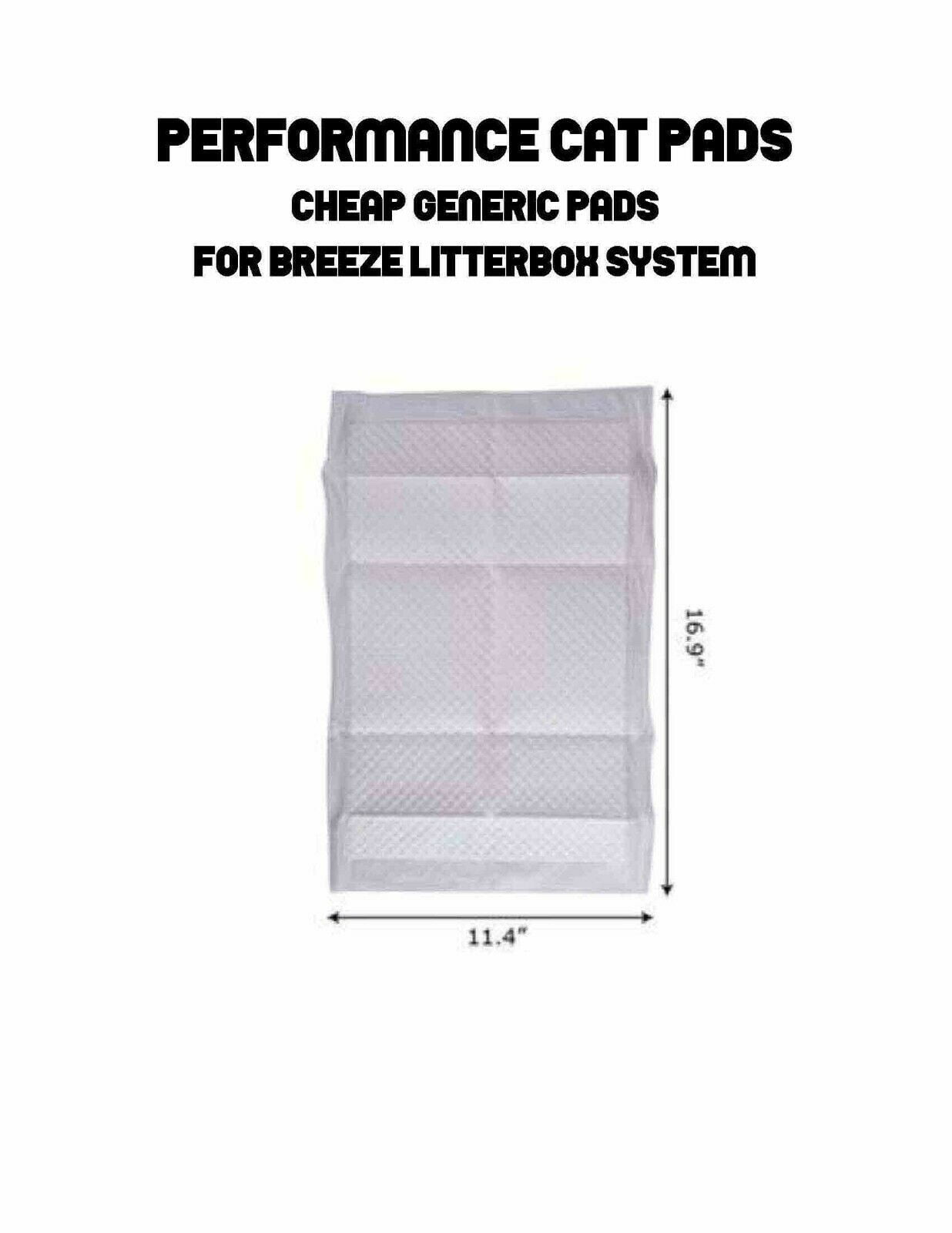 40 Pads Performance Cat Pads CHEAP Generic Pads for Breeze Litter box