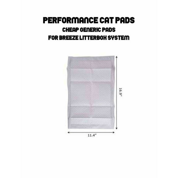 40 Pads Performance Cat Pads CHEAP Generic Pads for Breeze Litter box System