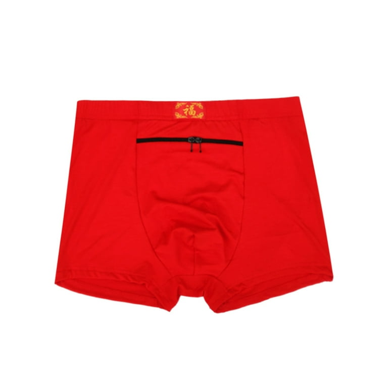 Frontwalk Mens Pocket Underwear with Secret Front Stash Pocket Comfy Solid  Boxer Briefs 3 Packs