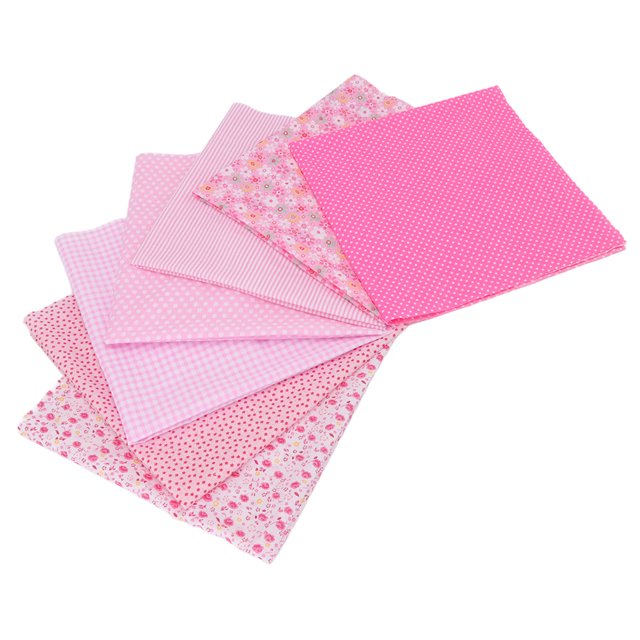 Tela floral cuadrada, 7 piezas de tela con estampado floral, tela de algodón, costura, tela cuadrada, tela floral, estética elegante