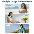 thumbnail image 4 of Handheld Turbo Fan, Portable Small Pocket Handheld Personal Fan, Rechargeable Battery Operated USB Charger Keeping Cool In Hot Weather For Travel Beach(White), 4 of 15