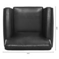 thumbnail image 5 of Classic Faux Leather Sofa Upholstered Couch Armchair with Removable Cushions and Rolled Arms for Living Room Office Apartment, 5 of 12