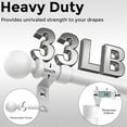 thumbnail image 2 of UniMall White Curtain Rods for Windows 30 to 56 Inch, Adjustable Heavy Duty 1" Diameter Decorative Curtain Rod with White Round Finials, Modern Easy Install Extendable Metal Drapery Pole Set, 2 of 15