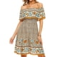 thumbnail image 2 of Minnieouse Vestido corto Cintura alta Vestido de verano Vacaciones en la playa Ropa de verano Caqui L Prendas para la parte del cuerpo Caqui S Minnieouse AP010707-01, 2 of 6