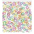 thumbnail image 2 of Ambesonne Summer Shower Curtain, Colored Geometric Circle, 69"Wx84"L, Lavender Salmon, 2 of 4