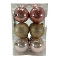 thumbnail image 6 of 2.3 Inch Pink and Gold Shatterproof Plastic Christmas Ball Ornaments Set of 12, 6 of 7