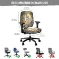 thumbnail image 7 of FKELYI Office Chair Slipcover Vintage Floral Horse Print Computer Chair Protective Cover Removable Stretch Fabric Armchair Covers for Home Office Decor, Pack of 2, 7 of 7