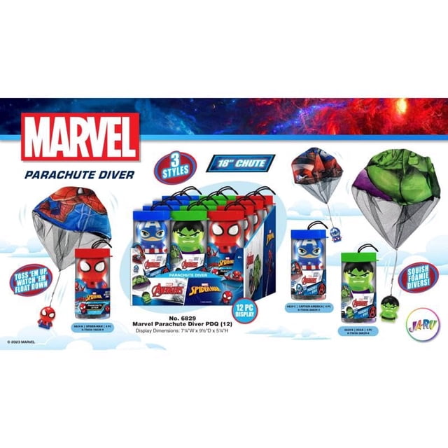 Paracaídas Toy JA-RU Spider-Man, 46 cm, paracaídas 4+