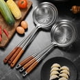thumbnail image 3 of Extra Large Kitchen Strainer Skimmer Stainless Steel Colander Food Cooking Filter Pasta Tools Frying Ladle Noodles Sieve Tools (18cm), 3 of 7