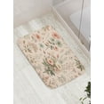 thumbnail image 3 of Ambesonne Floral Bath Mat, Classic Cottagecore Leafy, 30.2" x 20", Rose Olive Green, 3 of 3