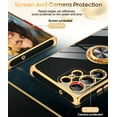 thumbnail image 4 of LeYi For Samsung Galaxy S23 Ultra 5G Phone Case: With 360° Rotatable Ring Mount Magnetic Stand, Rose Gold Plated Edge Protection Samsung S23 Ultra 5G Phone, Black, 4 of 6
