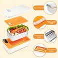 thumbnail image 5 of Calentador de Alimentos Portátil 1L -Batería Recargable USB Tiempo Ajustable Incluye Utensilios y Bolsa Térmica | Ideal para Oficina Camiones Camping y Viajes Color Verde/Púrpura, 5 of 5