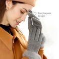 thumbnail image 4 of Guantes de invierno para mujer Guantes con pantalla táctil Guantes térmicos a prueba de viento Guantes suaves y cálidos de piel sintética para exteriores, 4 of 8