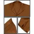thumbnail image 5 of HAPPY BAY Men's Hawaiian Shirt Solid Beach Shirts Casual Button Up Short Sleeve Shirts for Men XXL Brown, Plain, 5 of 6
