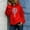 Red, variant on QUINDOS Womens Hoodies Sweatshirts for Women Casual Long Sleeve Graphic Crew Neck Pullover Tops