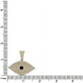 thumbnail image 3 of 18+ Grams Real Genuine Sterling Silver 14K Yellow Gold Finish Simulated Diamond All Seeing Evil Eye of Providence Masonic Pendant Charm Chain Set, 3 of 3