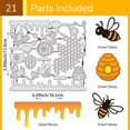 thumbnail image 2 of Troqueles de metal con forma de panal de abejas para hacer tarjetas, troqueles de panal de abejas, plantilla de repujado de acero al carbono con forma de animal, plantilla para álbumes de recortes., 2 of 9