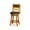 Natural, variant on Counter/Bar Swivel Stool | 360 - Degree Motion for Bar Areas | Padded Leather Upholstered Seat | Double Bolted Legs for Strength