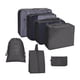 thumbnail image 2 of 7 piezas de organizadores de equipaje de viaje impermeables, bolsas organizadoras de equipaje ligeras negro, 2 of 8