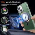thumbnail image 3 of for iPhone 14 Case [Not Yellowing] [Military Grade Protection] [No.1 Strong Magnets] Magnetic Metal Matte Built-in Compatible with MagSafe Stand Case 6.1 inch 2022, Alpine Green, 3 of 12