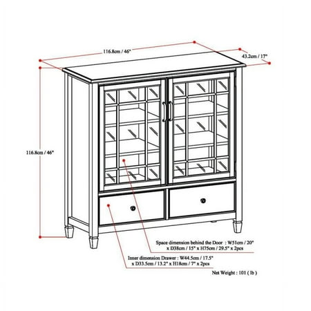 Simpli Home - Connaught Tall Storage Cabinet - Dark Chestnut Brown